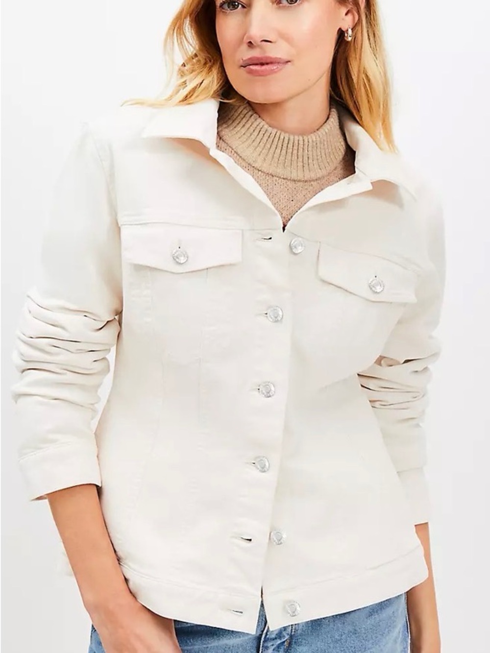 LOFT Seamed Denim Trucker Jacket